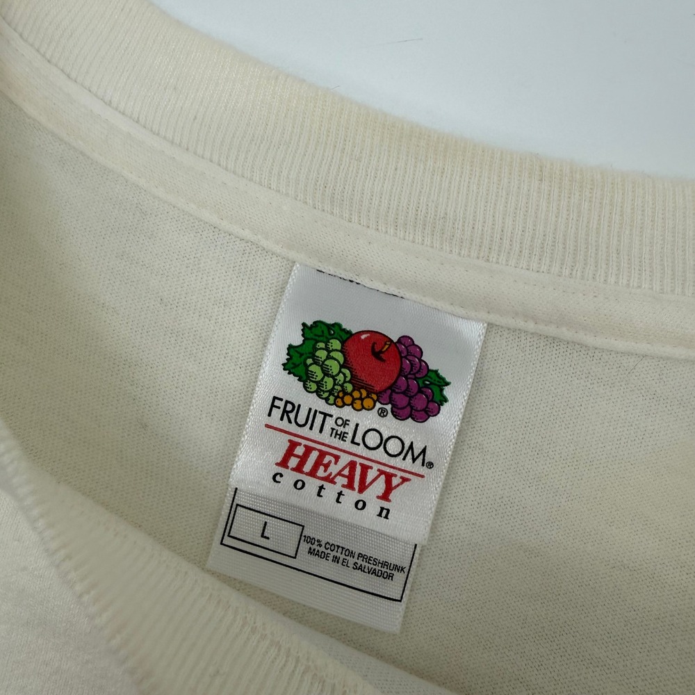 Fruit of the Loom Mens Large Shirt White Halloween Pumpkins Cat Trick or Treat - Picture 5 of 7